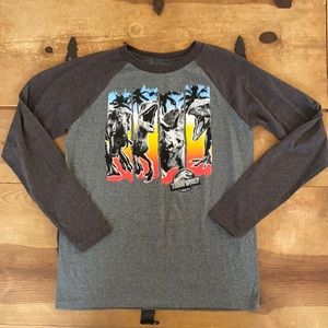 Jurassic Park Boys Grey Graphic Long Sleeve Shirt